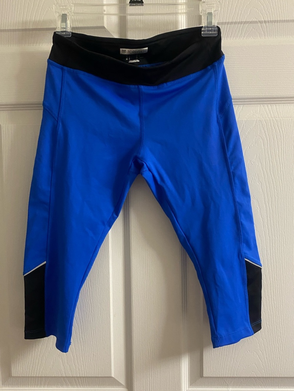 Forever 21 Cobalt Blue and Black Capris